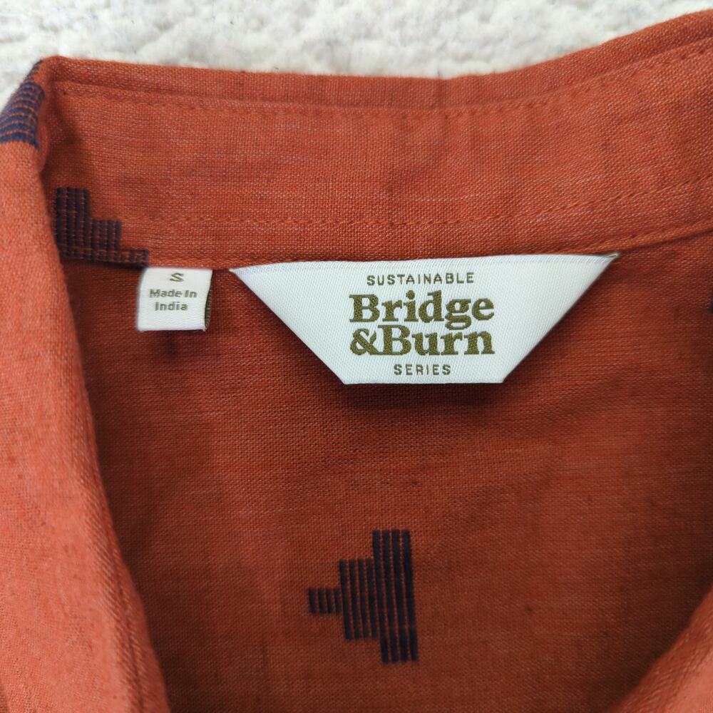 Bridge & Burn Organic Cotton T-shirt Dress Button Front Women's Small Orange - Picture 7 of 9